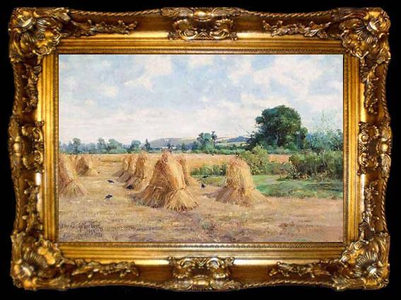 framed  Arthur Boyd Houghton Wheatfield, Wiltshire, ta009-2